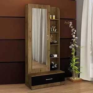 MELAKA Cómoda de Malasia Gabinete de almacenamiento de dormitorio de madera moderno con espejo Cómoda y duradera para uso doméstico - Product Image 1