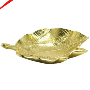 Plateau de service fini doré de nouvelle conception de feuille pour les hôtels et les restaurants - Product Image 3