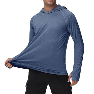 Sweat à capuche de pêche pour homme haute performance UPF 50, séchage rapide, respirant, anti-UV, tissu personnalisé, transfert thermique - Product Image 2