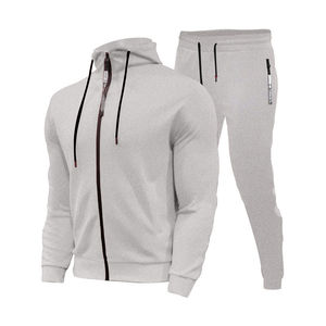 Warm Lounge Chándal Cozy Fleece Mens Hoodie y Joggers Relaxed Fit Traje de 2 piezas para uso informal y de entrenamiento - Product Image 2