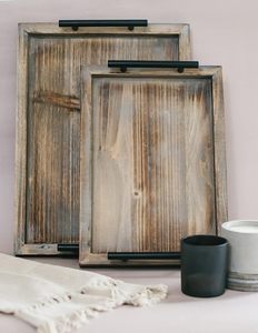 Bandeja de madera de alta calidad, la mejor y elegante bandeja para servir, restaurante, hoteles, vajilla, uso de almacenamiento de Material de madera manufacturado - Product Image 4