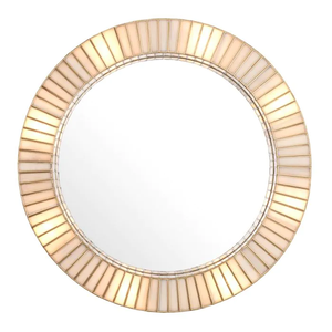 Meilleure qualité de miroir mural décoratif en métal de forme ronde bonne vente miroir décoratif mural acheter auprès d'un fournisseur indien - Product Image 1