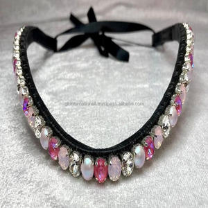 Diamantes de imitación de cuero de alta calidad, 1 fila, grandes, redondos, turquesas, ostentosos, de cuero, banda para cejas, disponible en todos los tamaños personalizados - Product Image 5