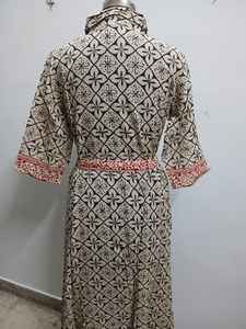 Vestido maxi de algodón tejido con bloque de mano indio, ecológico, 100% algodón, estampado de Bagru, ropa de verano, novia personalizada, regalo de boda, venta - Product Image 3