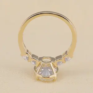 Anillo de Compromiso con Diamante Cultivado en Laboratorio, Corte Ovalado, Claridad VS1, Color F, Opciones de Plata de Ley/Platino/Oro, Elegantes Anillos de Diamantes - Product Image 6