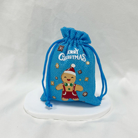 Sacs à Cordon en Toile de Jute Colorée et Lin, Emballage Cadeau de Noël, Pochettes à Bijoux
