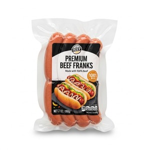 Hot dogs de bœuf de qualité supérieure aux épices naturelles, adaptés aux grillades à la vapeur ou à la friture, commandes en gros - Product Image 1