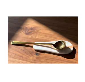 Soporte de cuchara de mármol y madera para cocina, soporte de espátula de cuchara de mármol Natural negro de 7 pulgadas para encimera de cocina - Product Image 1