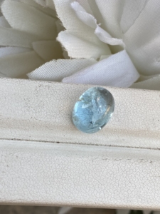 Cabochon ovale de couleur supérieure en pierres précieuses en vrac aigue-marine naturelle de 5.72 carats avec un bon lustre pour la fabrication de bijoux aigue-marine naturelle - Product Image 2