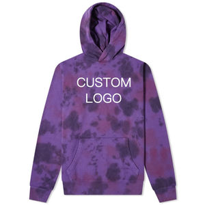 Vente en gros 100% coton unisexe tie-dye pull à capuche hommes Streetwear sweat avec impression personnalisée pour l'hiver - Product Image 4