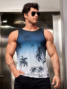 Summer Tank <b>Top</b> Men's Hawaii Beach Casual Clothing Quick Drying <b>Silk</b> Fit <b>Sleeveless</b> Shirt Mens Fashionable Body-Shaping Tank <b>Top</b> - Product Image 3