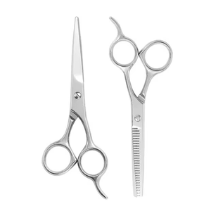 Ciseaux de coiffure à lame droite en gros coiffeur et amincissement des cheveux cisailles à dents en métal outil de coiffure ciseaux de coupe - Product Image 4