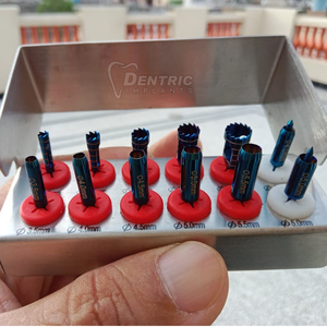 Kit de brocas quirúrgicas dentales de precisión, Manual de Metal, 6 uds., instrumentos, fresas de osseodensificación de acero inoxidable, certificado CE, Clase I - Product Image 2