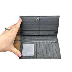 Portefeuille en cuir de vachette vintage fait à la main unisexe avec doublure en cuir véritable, design long, sécurité RFID, multifonction - Product Image 2