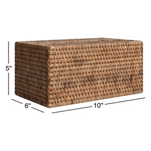 Simple woven rectangular <b>rattan</b> tissue <b>box</b> Handmade <b>Storage</b> <b>Box</b> Eco-Friendly Natural Home and Home Decor Wholesale from Vietnam - Product Image 5
