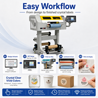 Mesin DTF UV Ink LED TPU Otomatis XP600 DX7 Single/Double Head dengan Head Epson, Printer Label Roll-to-Roll Dua Sisi