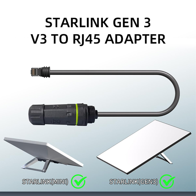 Starlink Gen 3 V3 to RJ45 Ethernet Adapter Cable for Starlink Mini Wired Network Connection