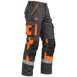 High Visibility <b>Men</b> Safety Pant Reflective <b>Work</b> <b>Trousers</b> Breathable Fabric Durable Construction Comfortable Fit Safety Apparel - Product Image 3