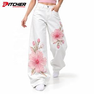 Jeans de Mezclilla para Mujer al por Mayor, Cintura Alta, Pierna Recta, Mezclilla de Algodón para Minoristas de Moda, Suministro de Marca Privada - Product Image 4