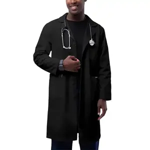 Batas de laboratorio para médicos, uniforme de clínica, bata de laboratorio negra, bata de laboratorio de seguridad blanca, chaquetas para médicos masculinos, uniformes médicos