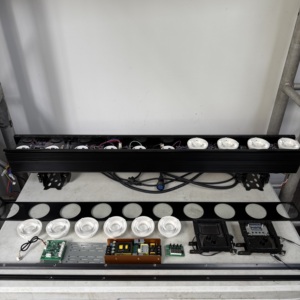 Sgt ngoài trời <span class=keywords><strong>LED</strong></span> Strip rửa ánh sáng DMX512 RGBW tường máy giặt không thấm nước 10*40 Wát COB ma trận thanh đèn sân khấu cho xây dựng bên ngoài - Product Image 3