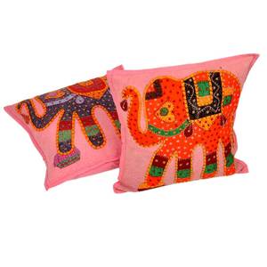 Print Kantha Work Cotton <b>Fabric</b> <b>Cushion</b> Cover Wholesale Supply Hand Made Boho Decor for Home Furnishing Available - Product Image 3