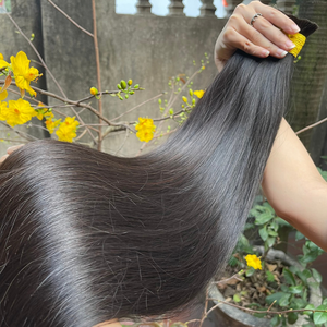 Venta al por mayor 100% Natural Virgen colores cabello humano de alta calidad a granel extensiones de cabello humano - Product Image 4