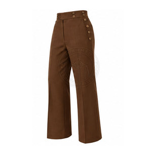 Pantalon de guerre napoléonien artisanal détaillé, design historique, coutures soigneusement placées, fermeture sécurisée, toile légère - Product Image 4