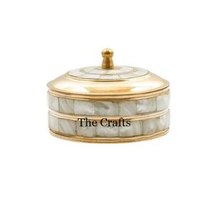 Caja de Almacenamiento de Joyas de Diseño Más Reciente con Metal de Primera Calidad y Trabajo en Madreperla, Caja de Almacenamiento de Joyas a Precios Asequibles - Product Image 4