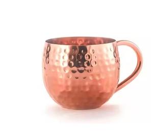 Antique Copper Plated Stainless Steel Beer <b>Mug</b> <b>with</b> Brass <b>Handle</b> Handmade Engraved Design Copper <b>Mug</b> For Wine Beer party - Product Image 4