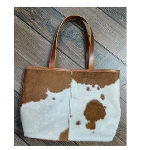 Bolso bandolera de vaquera estilo casual para mujer al por mayor, bolso de mano de piel auténtica con cierre de cremallera y acabado de pelo para chicas - Product Image 3