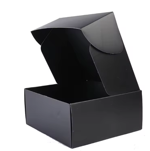 カスタムブラック段ボール靴箱（ロゴ入り、リサイクル可能、ECパッケージ、OEMサイズ） - Product Image 2