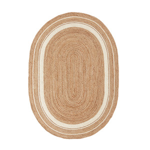 Tapis moderne en jute à poils moyens, fait main, antidérapant, résistant aux taches, motif floral, pour la maison, le salon, l'Inde - Product Image 2