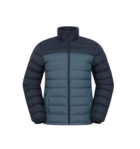 Veste matelassée en toile pour homme, manteau d'hiver chaud et isolé, vêtement d'extérieur léger matelassé, col montant, personnalisé, rembourré avec fermeture éclair - Product Image 1