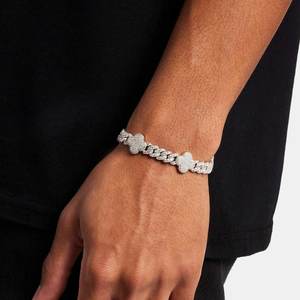 Estilo clásico VVS Moissanite Diamante Chapado en oro 925 Plata de ley Iced Out Cruz cubana Pulsera Joyería de moda al mejor precio - Product Image 4