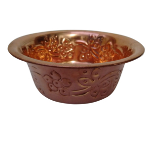 Bol en cuivre pur de qualité alimentaire, service de fruits et ustensiles de service pour la cuisine à domicile, bols de service pour le dîner, bienfaits pour la santé ayurvédique - Product Image 1