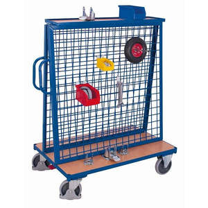 Variofit Industrial Workpiece Carrier <b>Trolley</b> 500 kg Storage Capacity SW-8 Thermoplastic Rubber <b>Wheels</b> OEM Customization Support - Product Image 1