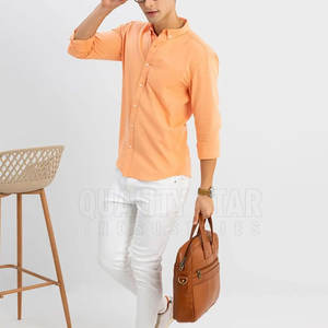 Camisas de vestir transpirables ajustadas formales para hombre hechas a medida OEM, diseño de cuello vuelto para la temporada de primavera - Product Image 4