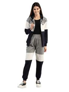 Venta al por mayor Chándal pennal 100% algodón polar Mujeres OEM Material personalizado de alta calidad tela cremallera chándales para las mujeres - Product Image 3