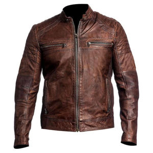 Nuevo diseño de moda chaquetas de cuero sueltas parches de tela de lana Letterman College Bomber chaqueta de béisbol hombres - Product Image 5