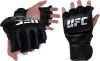 Gants de boxe demi-doigt UFC MMA Gants gagnants en cuir de vachette véritable de haute qualité