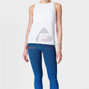 Camiseta sin mangas de algodón y poliéster 100% para mujer de alta calidad, estilo informal transpirable para ropa de gimnasio, venta superior - Product Image 3