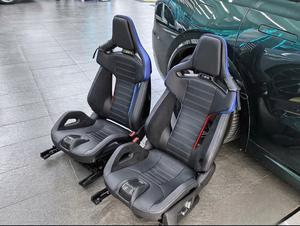 เบาะนั่งหนังสีดำน้ำเงินแบบ Recaro รุ่น M2-M8 สำหรับรถ G80 ที่ได้รับการปรับแต่ง - Product Image 5