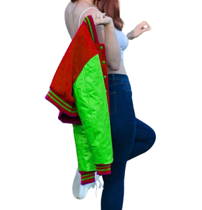 2026 High Quality Wool Varsity Jacket Custom Logo Embroidery Design Cropped Baseball Jacket - Product Image 4