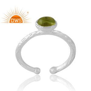 แหวนพลอยเพอริโดธรรมชาติสีเงิน925ดีไซน์เป็นเอกลักษณ์สำหรับผู้หญิงเครื่องประดับที่ออกแบบได้เองเป็นของขวัญสำหรับผู้หญิงสำหรับผู้หญิง - Product Image 1