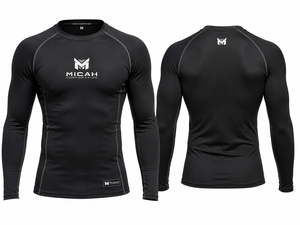 Micah Corporation Men's Long Sleeve Rash Guard Black Quick Dry <b>Compression</b> <b>Shirt</b> Full Sleeve Sport Top - Product Image 1