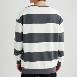 Logo personnalisé imprimé élégant basique hommes pull toutes saisons sweat léger simple tous les jours équipage pull sweats - Product Image 2