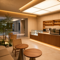 Table basse en marbre avec étagère d'exposition LED, vitrine, mobilier d'hôtel, mobilier de restaurant, mobilier de bar, chariot de service alimentaire, outil de bar