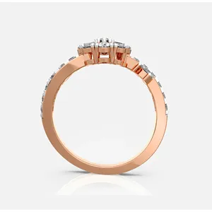 แหวนเพชรลายดอกไม้หมุนวน - Product Image 4