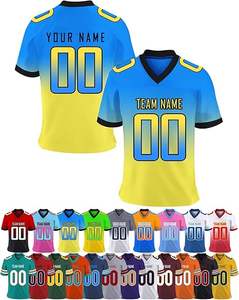 Maillot de football américain personnalisé pour hommes femmes jeunes taille plus court cousu imprimé nom numéro pratique maillot - Product Image 5